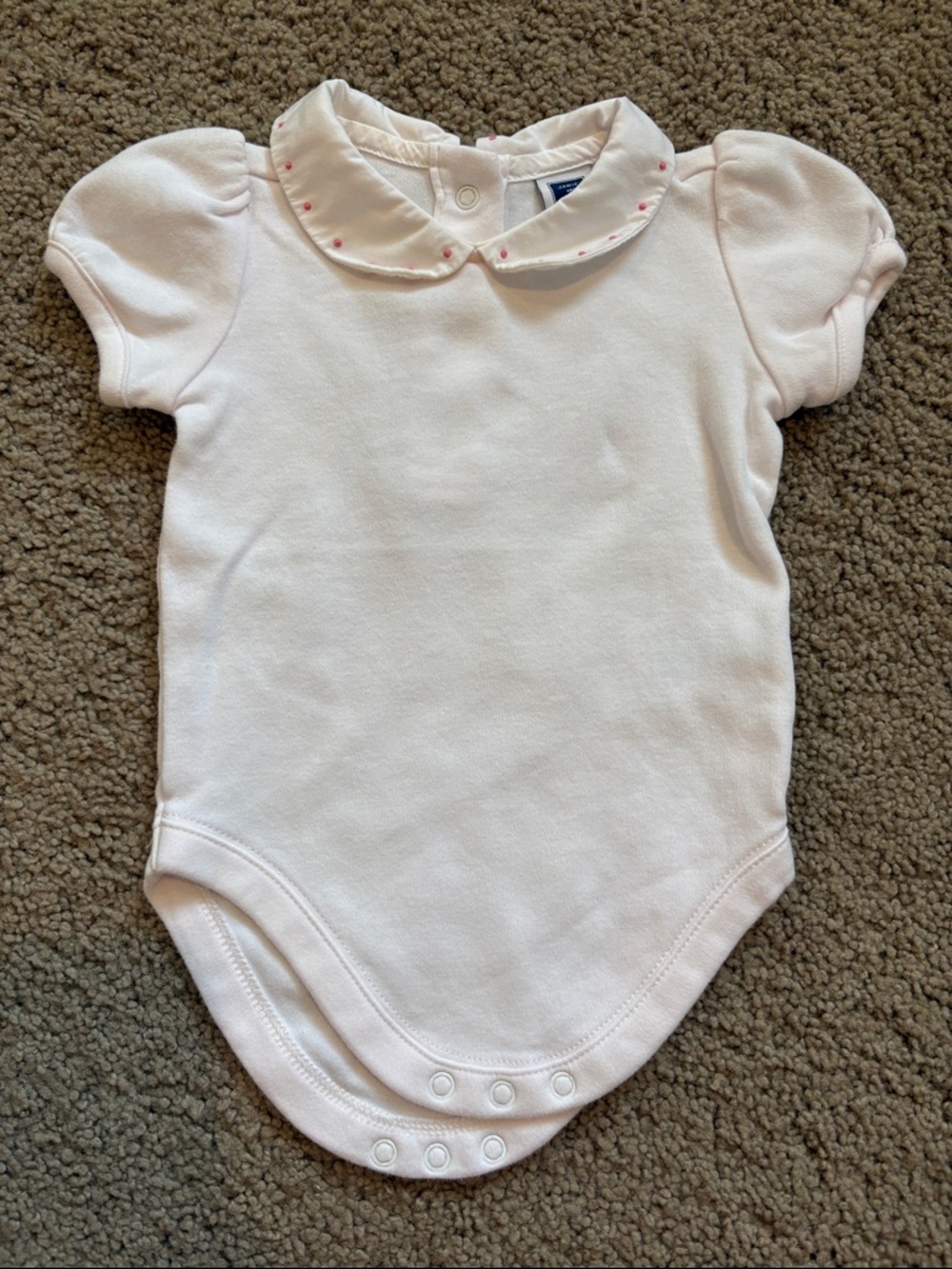 Janie and Jack white Peter Pan Collar One-Piece Bodysuit